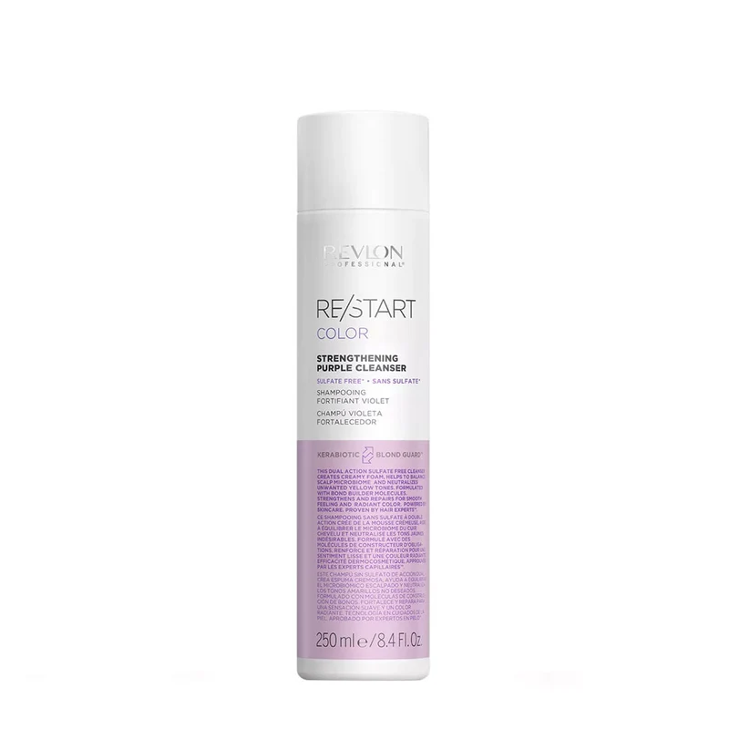 Revlon Restart Strengthening Purple Cleanser 250ml - shampoo per capelli biondi