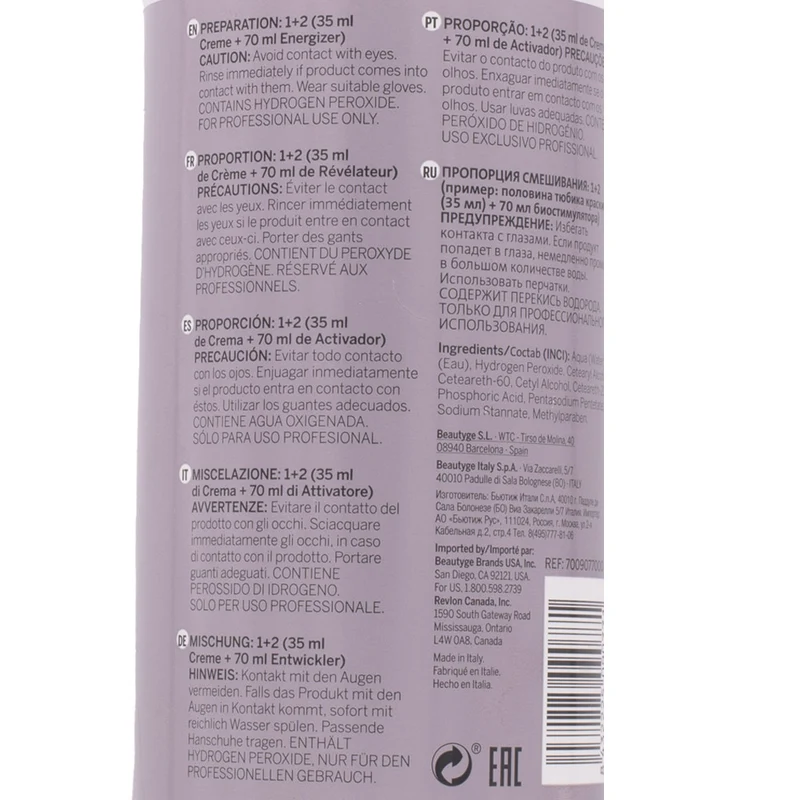 Revlon Young Color Excel Plus Energizer 4.5 % 15vol 900ml - crema ossidante