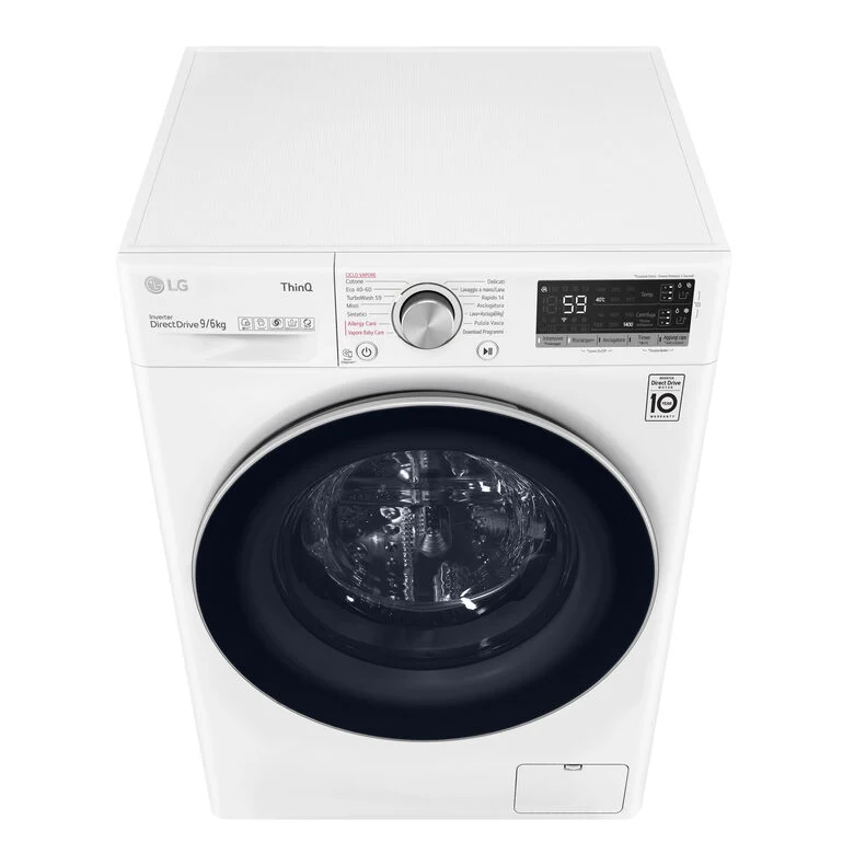 LG F4DV509H1EA Lavasciuga Intelligente AIDD 9/6kg Autodose Vapore 1400 Giri/min Carica frontale Classe E