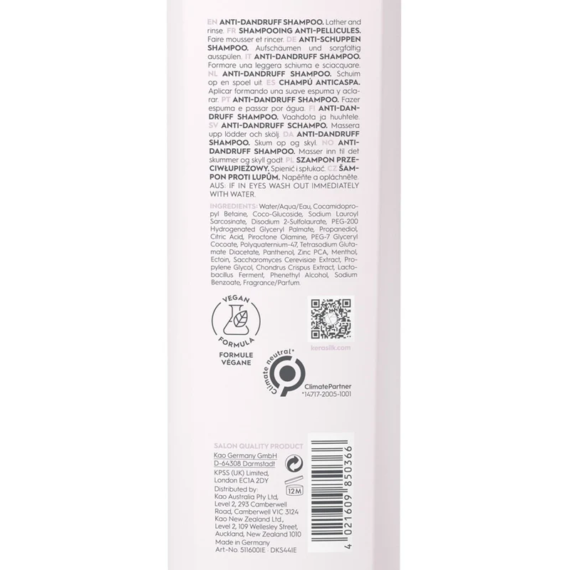Kerasilk Essentials Anti-Druff Shampoo 250ml - shampoo cute grassa
