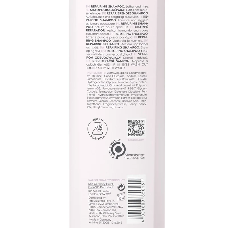 Kerasilk Essentials Repairing Shampoo 250ml - shampoo fortificante