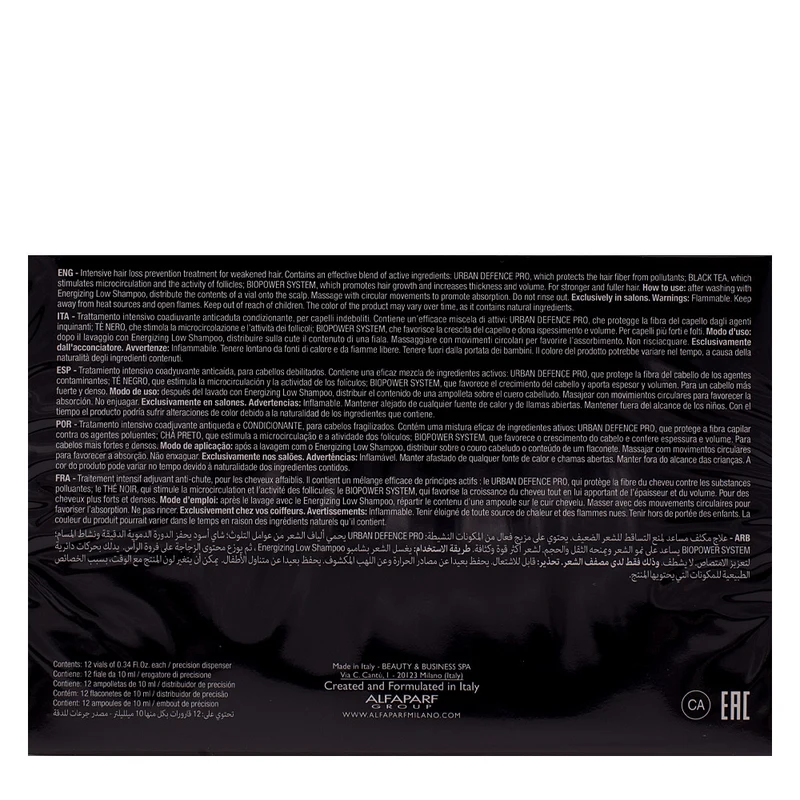 Alfaparf Milano Blends Of Many Energizing Lotion 12x10ml - lozione energizzante anticaduta