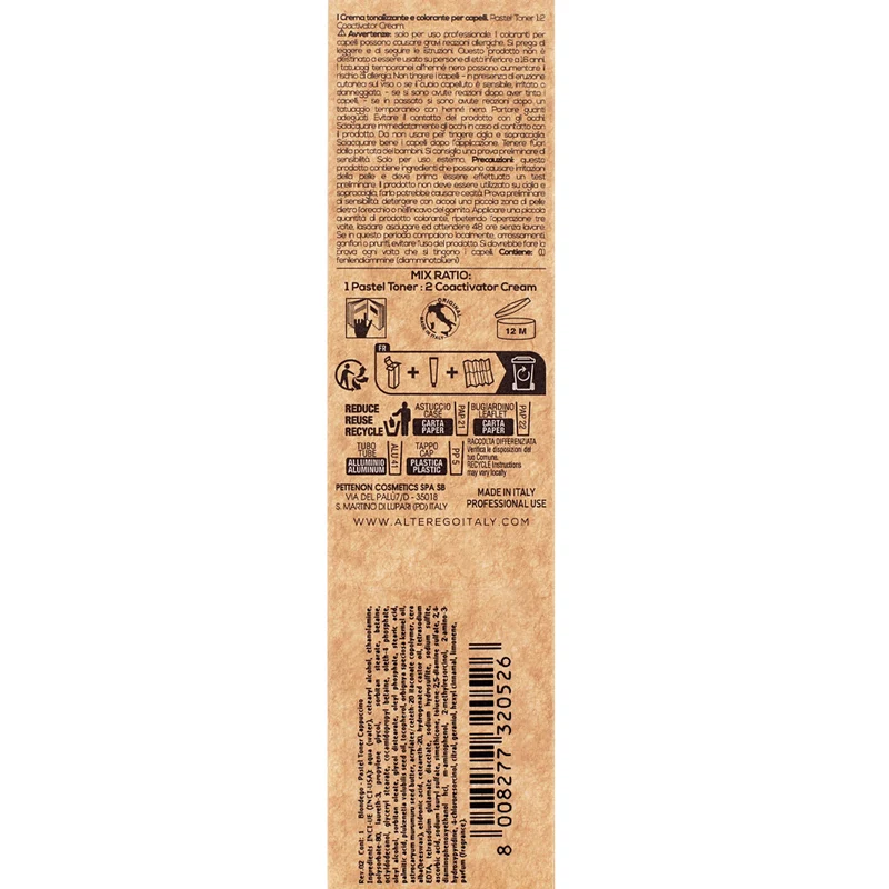 Alterego Blondego Pastel Toner Cappuccino 60ml - crema tonalizzante e colorante