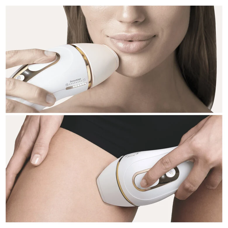 Braun Silk-expert Pro Pro 5 PL5139 Silk expert, Epilatore Luce Pulsata IPL, Sistema di Epilazione Permanente dei Peli Visibili per Donna, Bianco/Oro