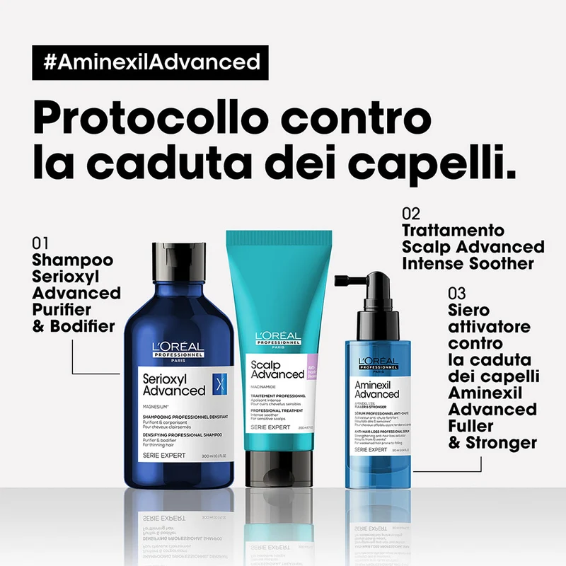 L'Oreal Professionnel Aminexil Advanced Fuller & Stronger 90ml - siero per capelli assottigliati