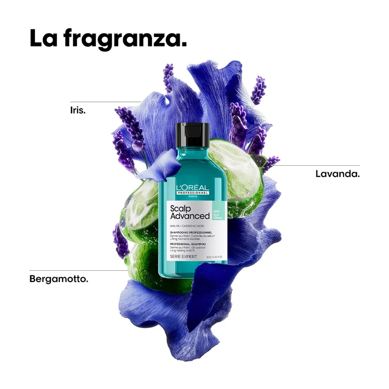 L'Oreal Professionnel Paris Scalp Advanced Anti-Oiliness Shampoo 500ml - shampoo sebo regolarizzatore