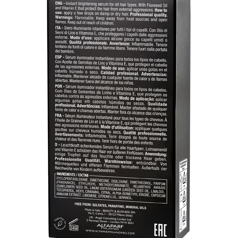 Alfaparf Milano Semi Di Lino Sublime Cristalli Liquidi 30ml - siero illuminante
