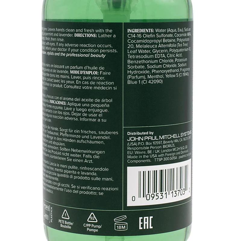 Paul Mitchell Tea Tree Special Hand Soap 300ml - sapone mani