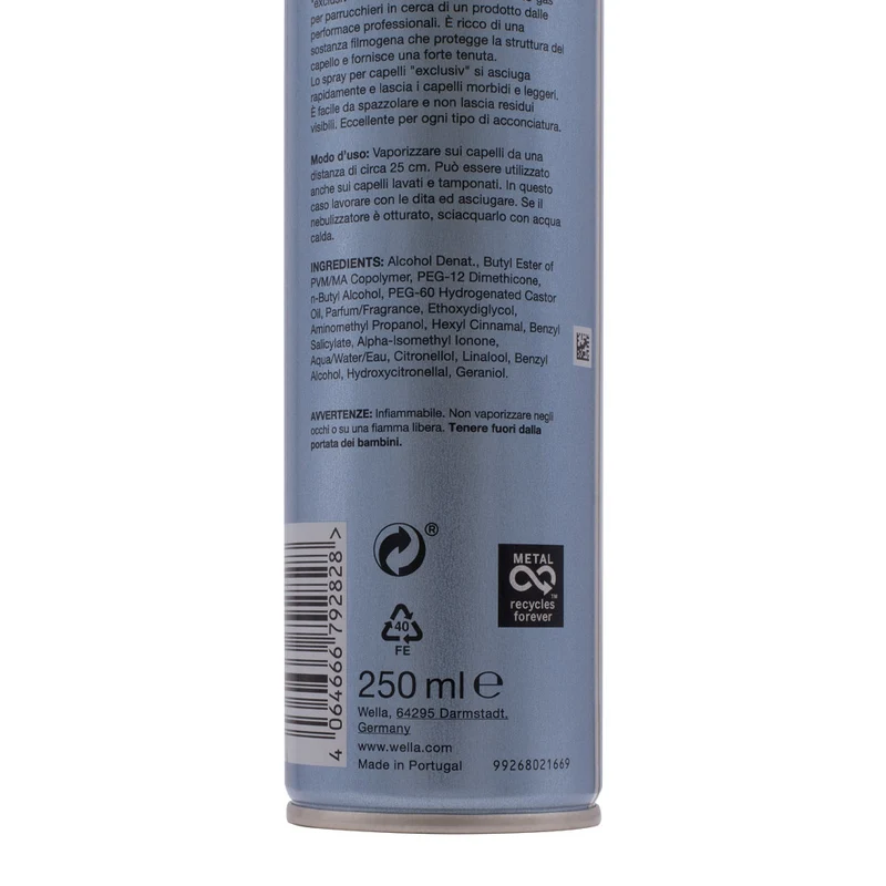 Wella Finish & Style Exclusiv Spray Forte No Gas 250ml - lacca forte no gas