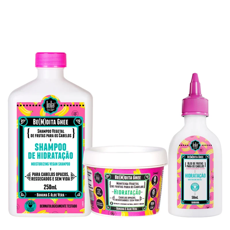 Lola From Rio Be(m)dita Ghee Shampoo Hidratação 250ml Máscara100gr Óleo 50ml