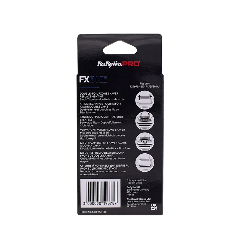Babyliss Pro 4Artist Kit di Ricambio Black a Doppia Lama per Shaver Fxone