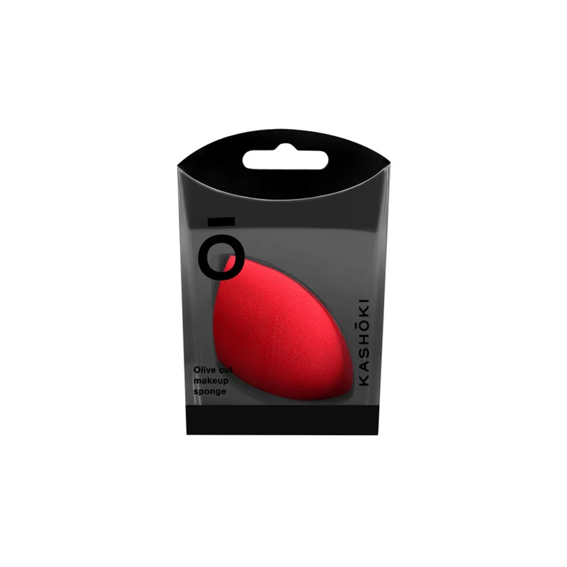 Kashōki Make Up Sponge Olive Cut Red- spugnetta per makeup