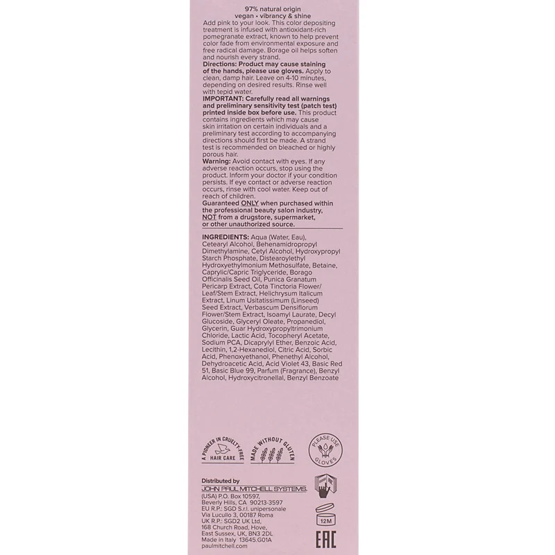 Paul Mitchell Clean Beauty Color Depositing Treatment Rose Quartz 150ml - trattamento colorante