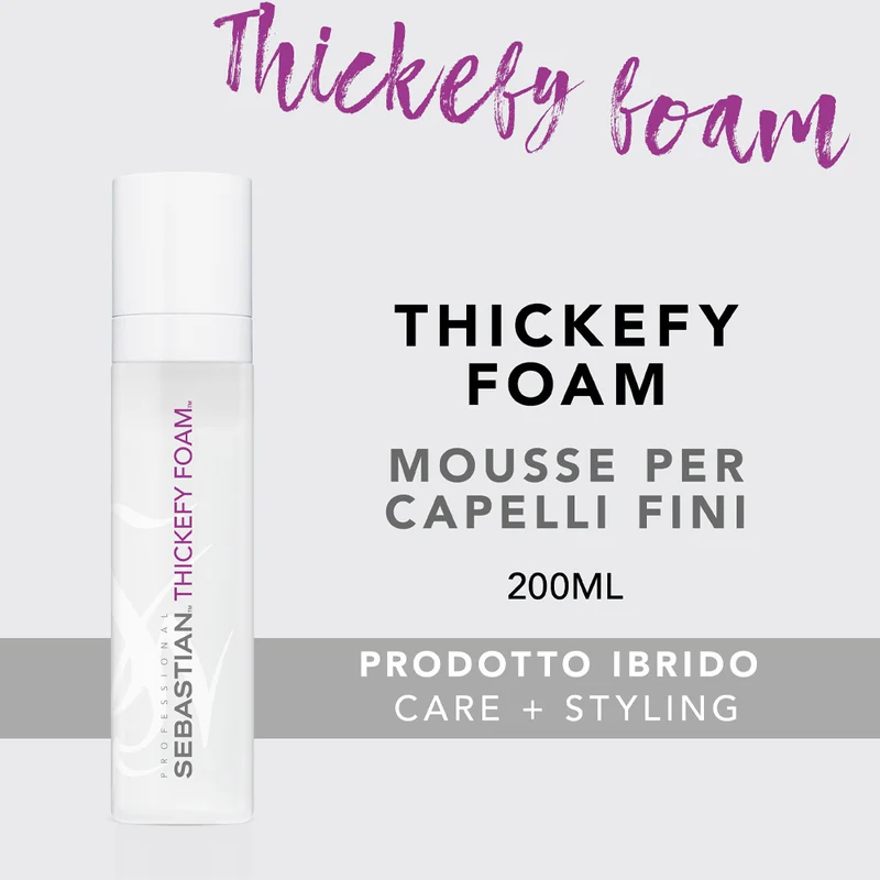 Sebastian Flow Thickefy Foam 190ml - schiuma volumizzante per capelli fini