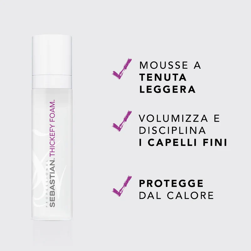 Sebastian Flow Thickefy Foam 190ml - schiuma volumizzante per capelli fini