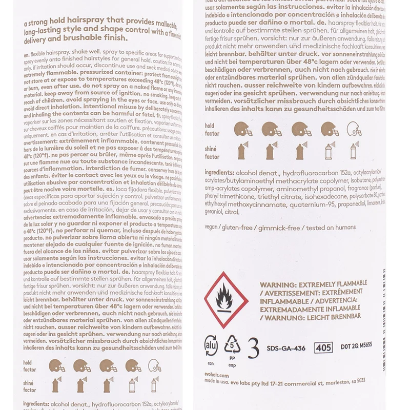 Evo Style Miss Malleable Flexible Hairspray 300ml - lacca tenuta forte