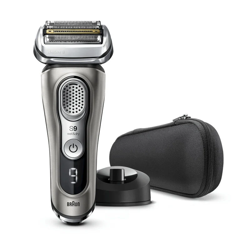 Braun Series 9 9325s Rasoio Barba Elettrico Di Ultima Generazione, Base Di Ricarica, Custodia In Tessuto, Grafite
