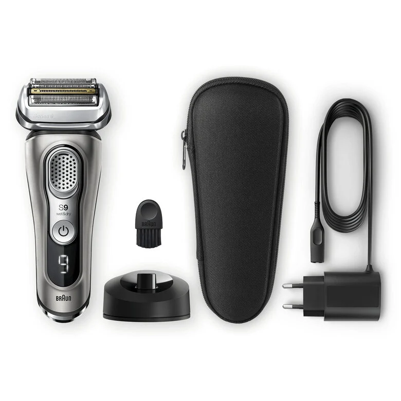 Braun Series 9 9325s Rasoio Barba Elettrico Di Ultima Generazione, Base Di Ricarica, Custodia In Tessuto, Grafite