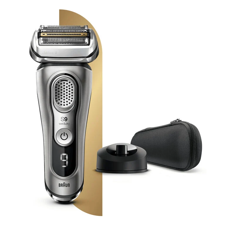 Braun Series 9 9325s Rasoio Barba Elettrico Di Ultima Generazione, Base Di Ricarica, Custodia In Tessuto, Grafite