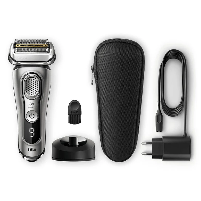 Braun Series 9 9325s Rasoio Barba Elettrico Di Ultima Generazione, Base Di Ricarica, Custodia In Tessuto, Grafite