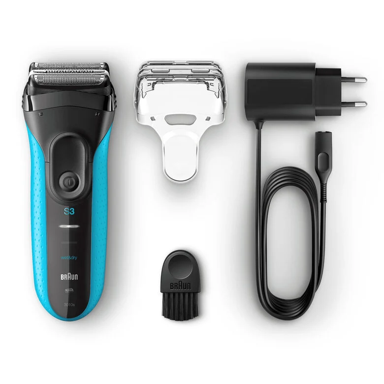 Braun Series 3 ProSkin 3010s Rasoio Elettrico, Nero/Blu