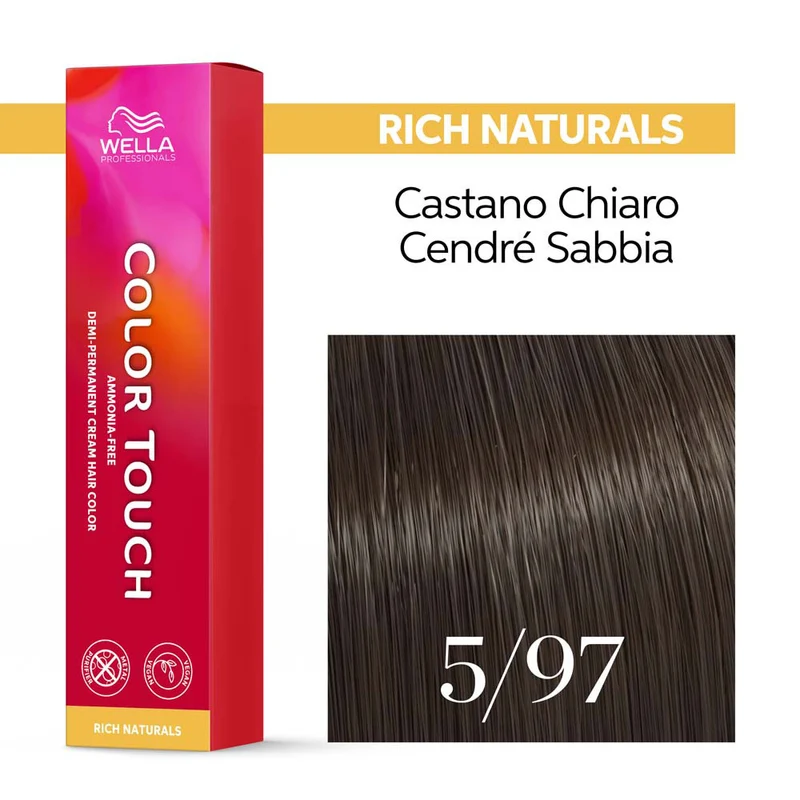 Wella Color Touch Rich Naturals 5/97 Castano Chiaro Cendrè Sabbia 60ml - colore semipermanente senza ammoniaca