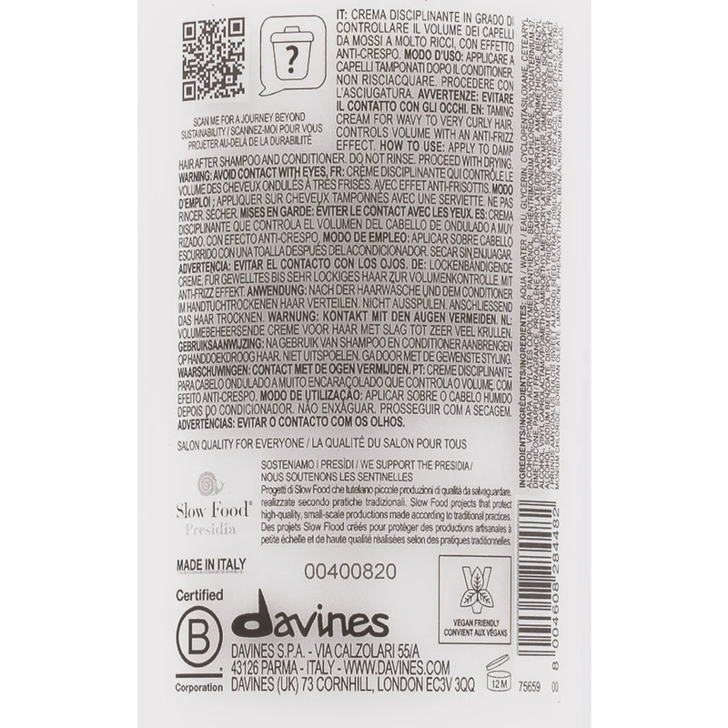 Davines Essential Haircare Love Curl Controller 150ml - crema anticrespo capelli ricci