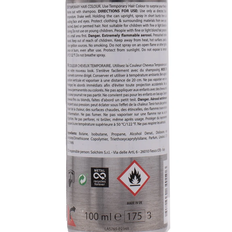Manic Panic Amplified Spray-on Silver Stiletto 100ml - colore spray temporaneo