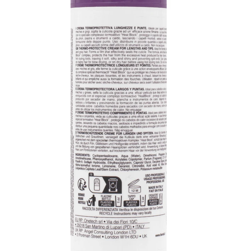 Fanola No Yellow Thermo-Protective Cream 150ml - crema per capelli termoprotettiva