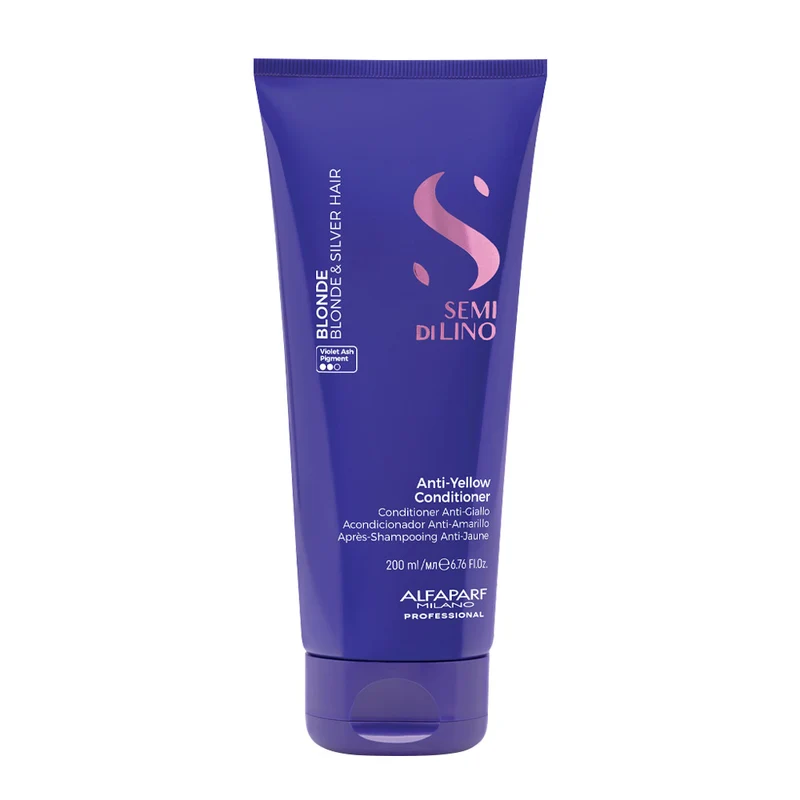 Alfaparf Milano Semi di Lino Blonde Anti-Yellow Conditioner 200ml - balsamo anti-giallo