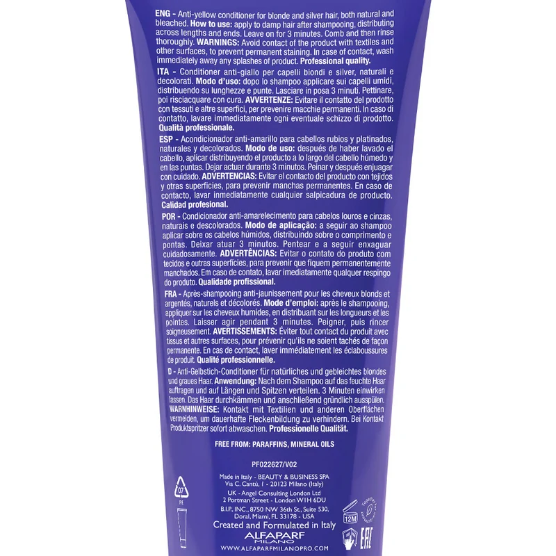 Alfaparf Milano Semi di Lino Blonde Anti-Yellow Conditioner 200ml - balsamo anti-giallo