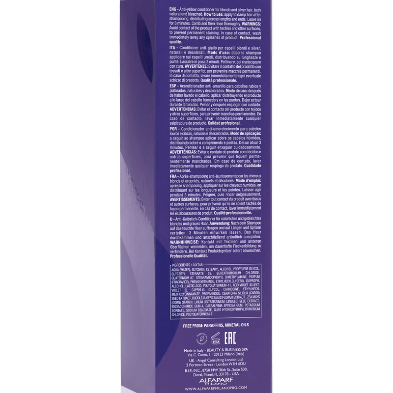 Alfaparf Milano Semi di Lino Blonde Anti-Yellow Conditioner 200ml - balsamo anti-giallo