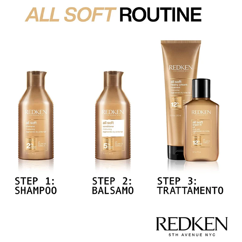 Redken All Soft Shampoo 300ml - shampoo per capelli secchi