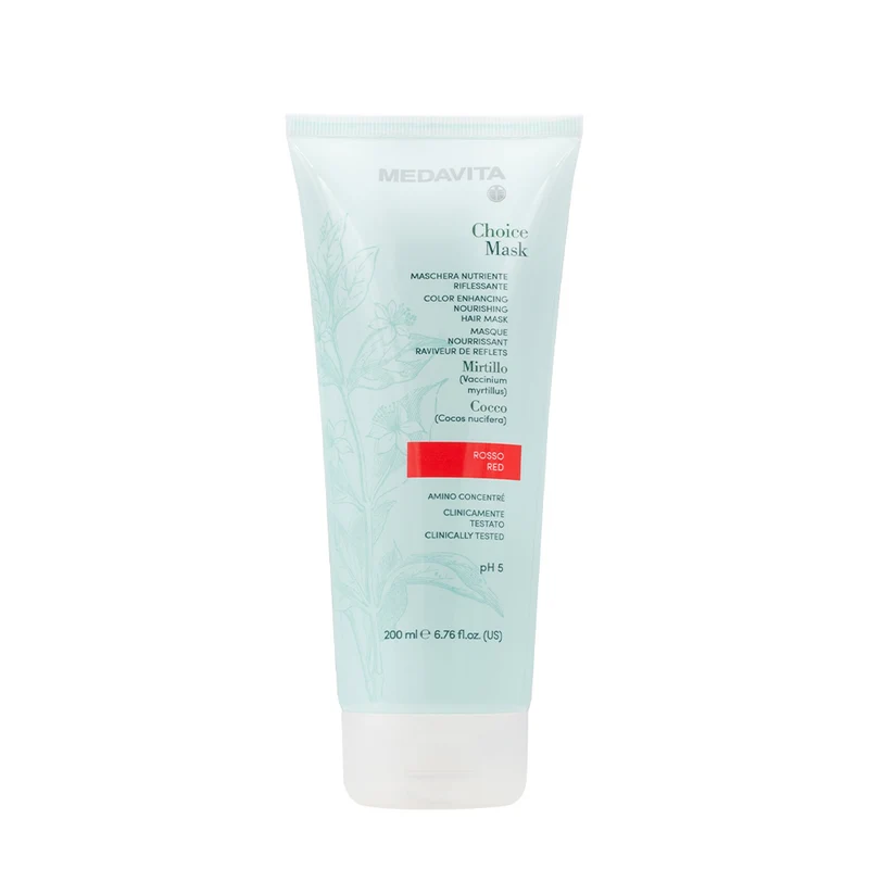 Medavita Lunghezze Choice Mask Red 200ml - maschera nutriente riflessante rosso