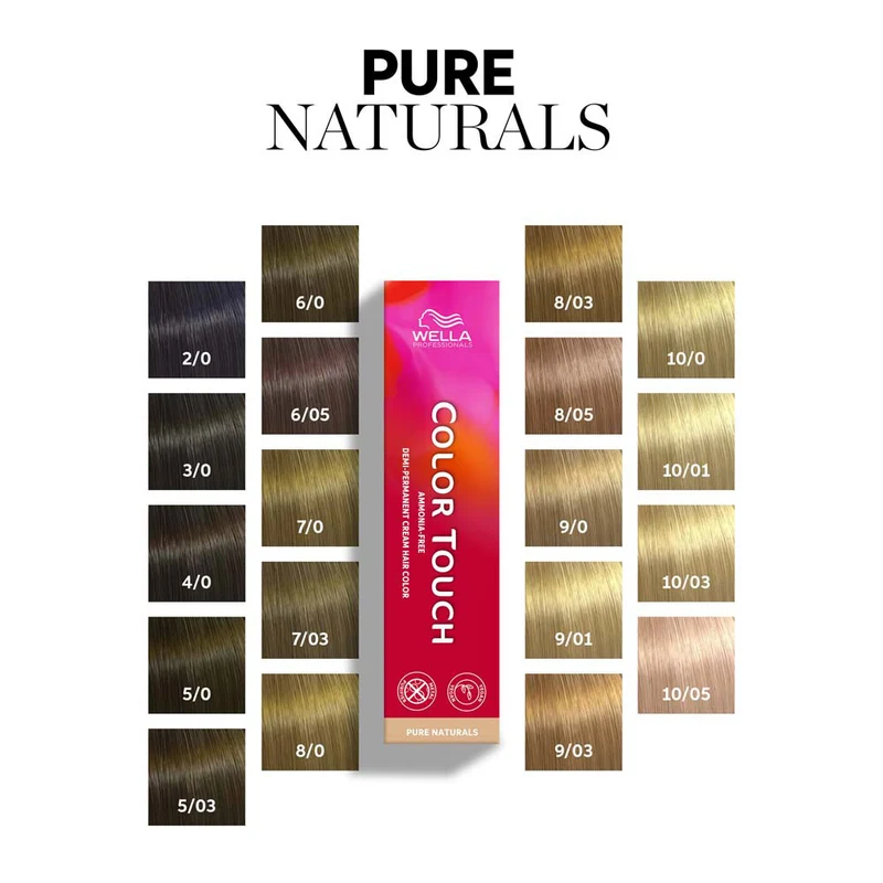 Wella Color Touch Pure Naturals 3/0 Castano Scuro 60ml - colore semipermanente senza ammoniaca