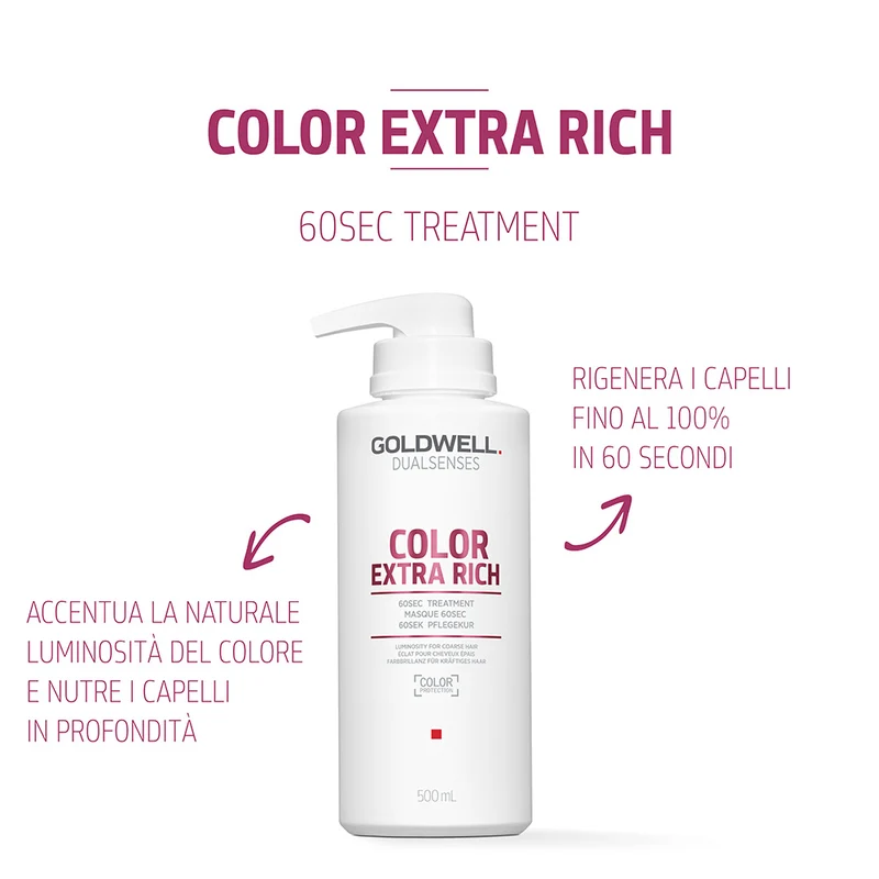 Goldwell Dualsenses Color Extra Rich 60Sec Treatment 500ml - trattamento per capelli grossi o molto grossi