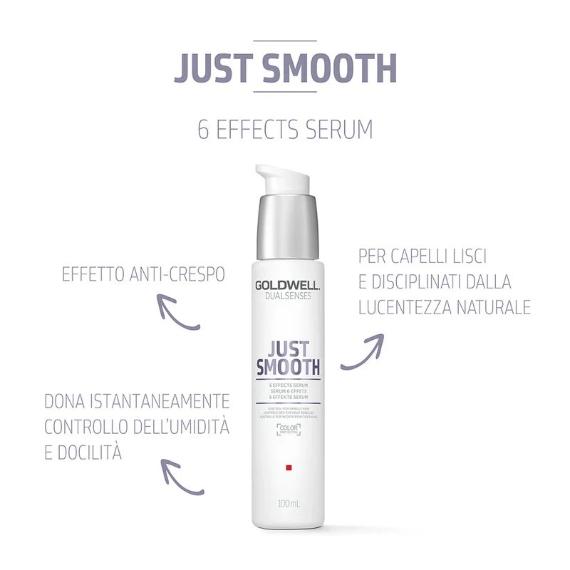 Goldwell Dualsenses Just Smooth 6 Effects Serum 100ml - siero 6 effects per capelli indisciplinati e crespi