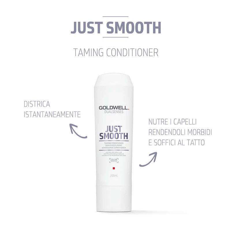 Goldwell Dualsenses Just Smooth Taming Conditioner 200ml - balsamo disciplinante per capelli indisciplinati e crespi