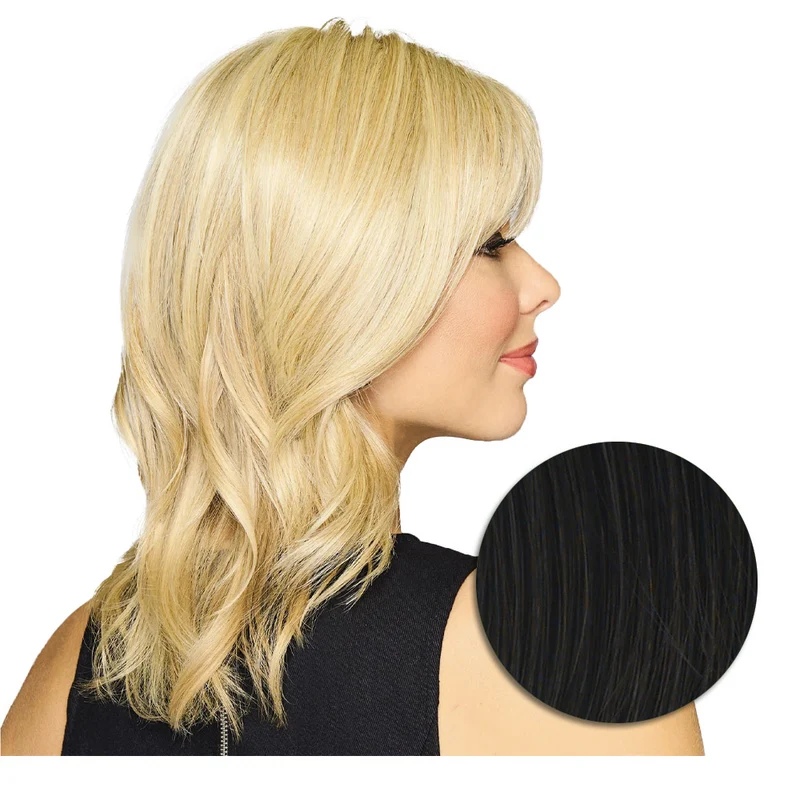 Hairdo Topper Stylish Wave R2 Nero - toupet con onde