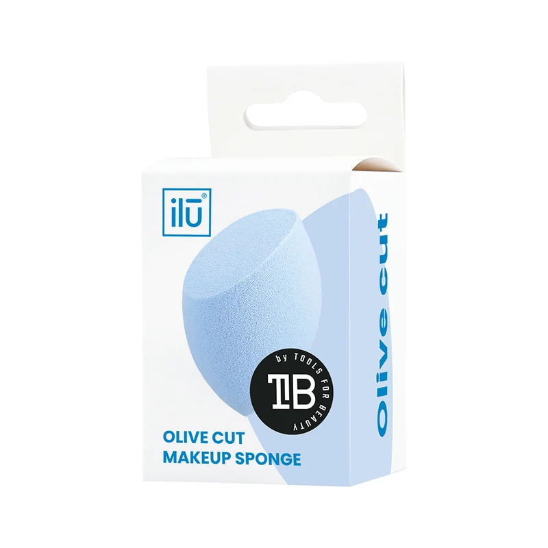 Ilū Make Up Olive Cut Sponge Blue - spugnetta make up