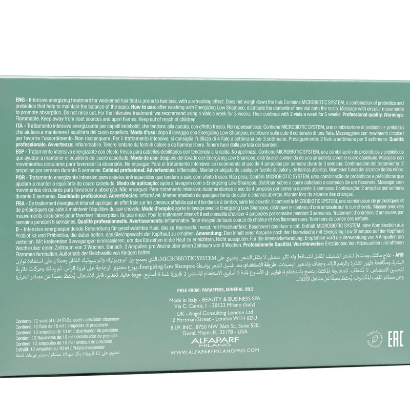 Alfaparf Milano Semi Di Lino Scalp Renew Energizing Lotion 12x10ml - fiale energizzanti
