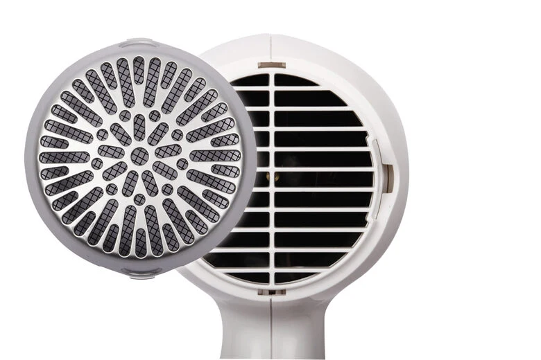 Rowenta CV5090F0 Powerline+ Asciugacapelli con Diffusore e Generatore di Ioni, Asciugatura Veloce, 2300 W, Argento/Bianco