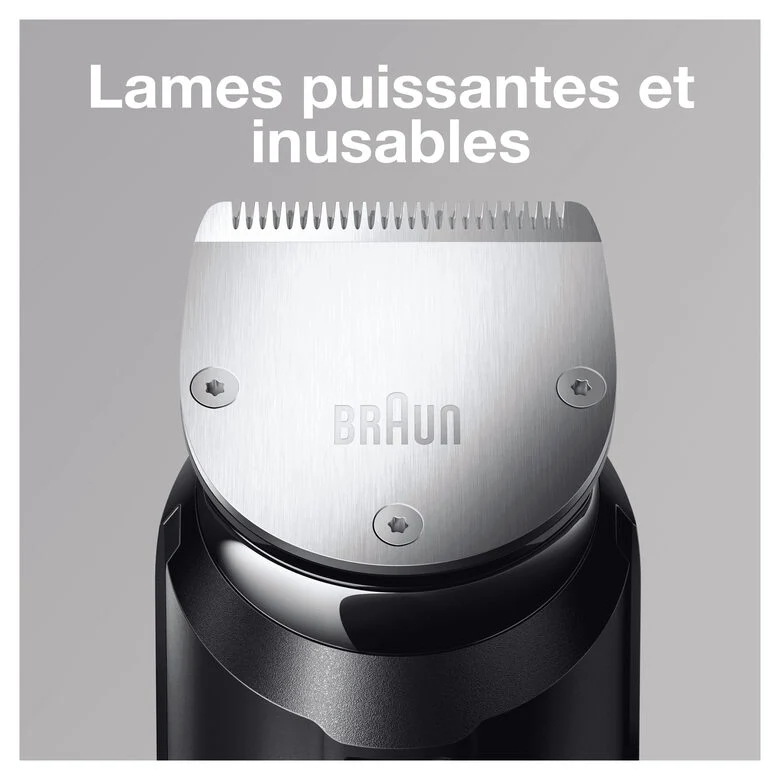 Braun Regolabarba BT7020, Rasoio Barba Elettrico Uomo E Tagliacapelli – Nero/Grigio