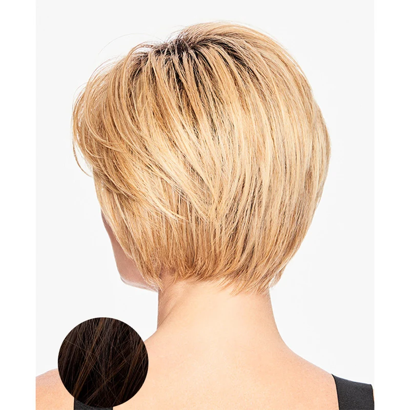 Hairdo Shattered Bob Parrucca a Caschetto Castano Medio Ramato Cioccolato