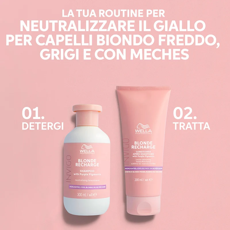 Wella Invigo Blonde Recharge Conditioner 200ml - balsamo antigiallo