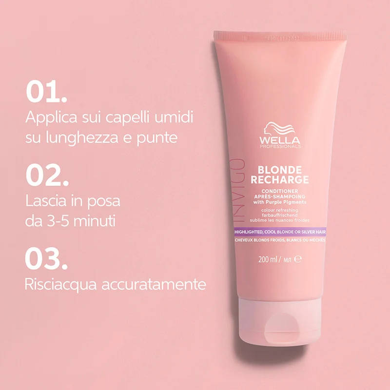Wella Invigo Blonde Recharge Conditioner 200ml - balsamo antigiallo