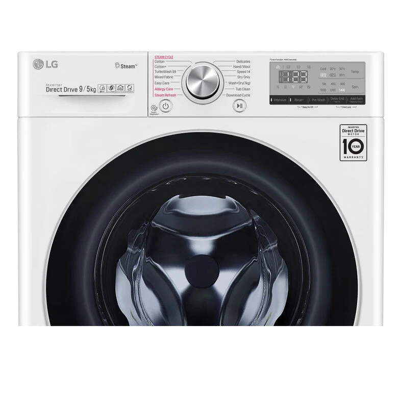 LG F4DV409S0E Lavasciuga Intelligente AIDD 9/6kg Vapore 1400 Giri/min Carica frontale Classe A