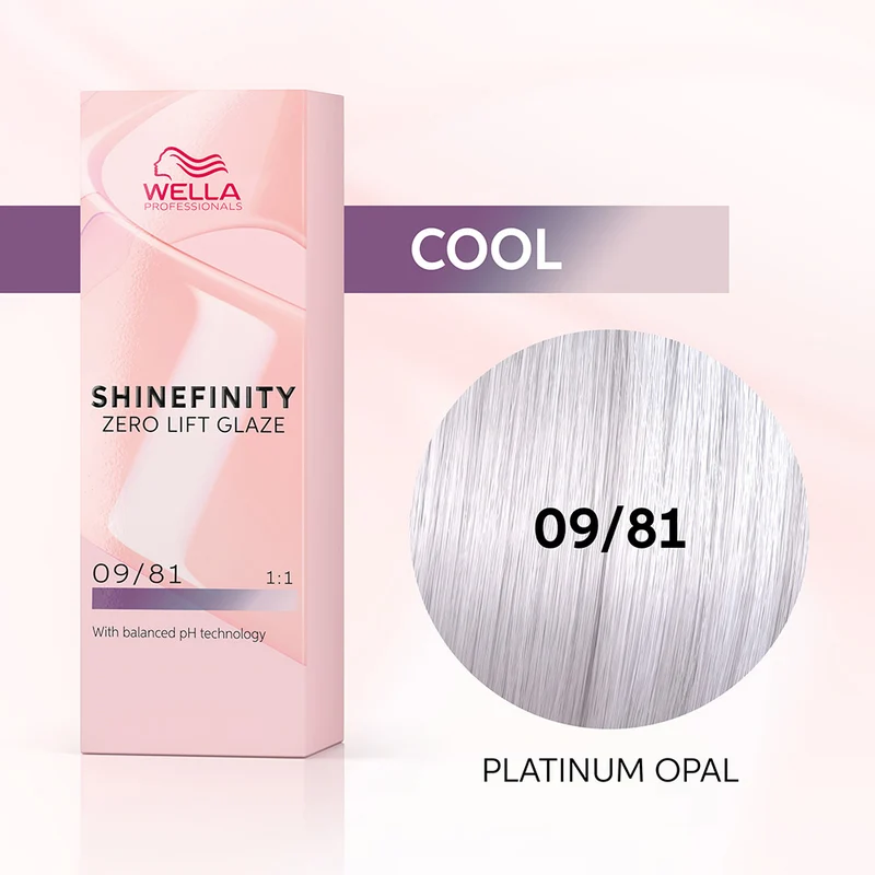 Wella Shinefinity Platinum Opal 09/81 Biondo Chiarissimo Perla Cenere 60ml - colore demi-permanente