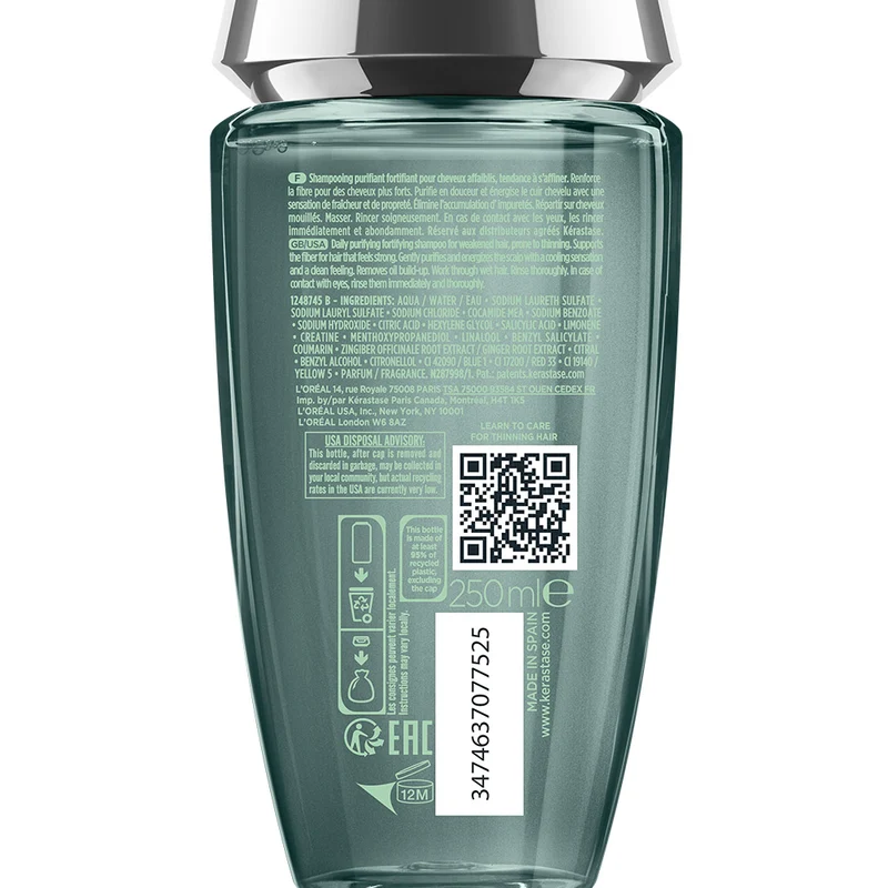 Kerastase Genesis Homme Bain De Force Quotidien 250ml - shampoo fortificante e purificante