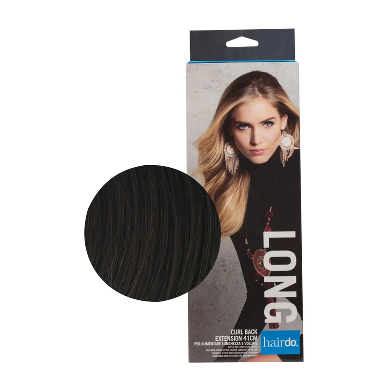 Hairdo Curl Back Extension R4 Castano Scuro 41cm - extension onde e scalatura naturale